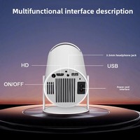 Projecteur Home Cinéma CRT HY300 1080P Ultra HD Portable à Projection Murale Android Intelligent Sans Fil