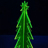 Ornement de table en acrylique pour arbre de Noël, décoration de bureau transparente pour la maison, cadeau de Noël, grande taille, haute qualité