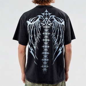 เสื้อยืดผู้ชายคุณภาพสูง ผ้าคอตตอนหนา 100% หนัก 300GSM แบบ Single Jersey ผลิตโดยผู้ผลิตเสื้อผ้าเปล่าแบบกำหนดเอง - Product Image 2
