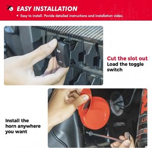 UTV ATV sừng Kit với Rocker chuyển đổi, 12V nâng cấp 105dB phổ Loud SxS sừng Kit Tương thích với <span class=keywords><strong>Polaris</strong></span> rzr, kiểm lâm, Pro XP - Product Image 6