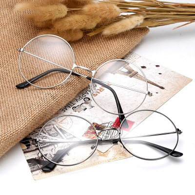 Round Clear Lens Eye Frame Óculos Óculos Quadros para Homem Mulheres Miopia Óptica