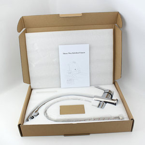 ก๊อกน้ำหรูหรา ปราศจากสารตะกั่ว สแตนเลส 304 แบบสามทาง น้ำร้อน น้ำเย็น น้ำกรอง สำหรับอ่างล้างจานในครัว แบบรูเดียว - Product Image 6