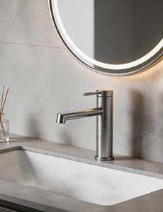 Grifo de Lavabo Monomando con Palanca de Engranaje, Moderno, en Níquel Cepillado/Gris Metálico/Dorado Champaña, Giratorio 360°, para Baño de Hotel, OEM - Product Image 2