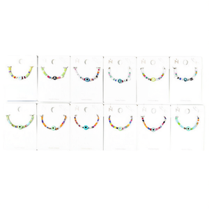 Set di 12 Braccialetti con Perline, Gioielli Fatti a Mano in Acciaio Inossidabile, Design Multicolore con Occhio Malvagio - Product Image 2