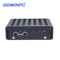 Mini PC Industrial K63 Sin Ventilador J6412, 4 Puertos Seriales, 2 Puertos Ethernet, Almacenamiento 2x para SSD+HDD, Windows 10 para Control de Múltiples Dispositivos PLC HMI