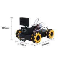 Cuerpo de aleación de aluminio Tscinbuny, cámara de seguimiento de Color Visual AI, Kit de coche Robot de reconocimiento Facial para Arduino