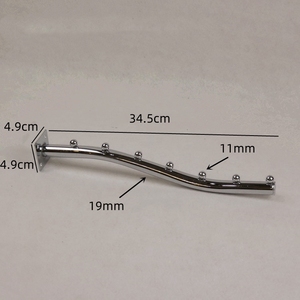 Crochets d'affichage industriels muraux en métal chromé avec un diamètre de fil de 6 mm - Product Image 4