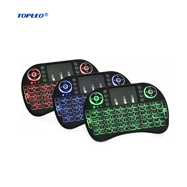 Topleo RII I8+ Mini Wireless 2.4G Backlit Keyboard Touchpad Handheld ABS Keyboard PC Laptop Desktop Android TV Box Multi Keys