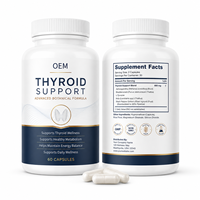Capsules de bien-être de la thyroïde avancées, soutien quotidien du métabolisme et formule d'équilibre énergétique, supplément de bien-être à base d'extraits végétaux, OEM