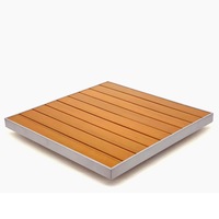 Mesa de Comedor Comercial de Aluminio y Polimadera para Exteriores, Patio, Restaurante, Jardín, Muebles Duraderos con Tablero de Madera Plástica