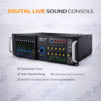 Mezclador de Audio Digital Profesional de Metal, 22 Entradas, 18 Salidas, Montaje en Rack, Pantalla Táctil, Control por WiFi, Sistema de Sonido PA para Escenarios en Vivo
