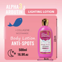 Nouvelle lotion éclaircissante à l'alpha-arbutine 500 ml avec collagène riche pour la peau des femmes noires, élimine la mélanine