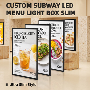 กล่องไฟเมนูตั้งโต๊ะ LED A3 พร้อมแบตเตอรี่แบบชาร์จได้ กล่องไฟ LED แบบบางสองด้าน ชาร์จซ้ำได้ สำหรับโฆษณาและตั้งโชว์รูปภาพ - Product Image 2