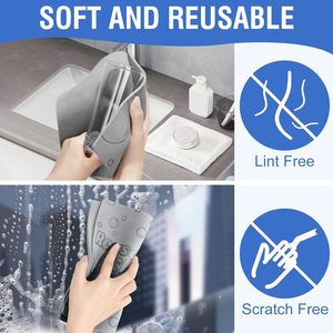 Toalla limpiadora de humedad PVA, esponja exfoliante húmeda sin rayas, trapo de cocina absorbente reutilizable <span class=keywords><strong>para</strong></span> polvo de suelo, paños de limpieza mágicos - Product Image 6