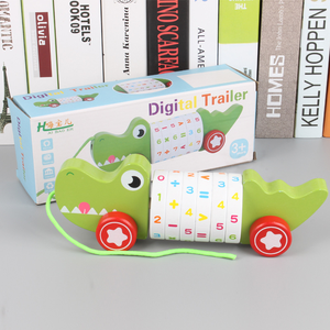 Preschool Baby Walking Training Wooden Duck <strong>Dog</strong> Crocodile Push/pull <strong>Toys</strong> <strong>Walkers</strong> for Toddlers - Product Image 5