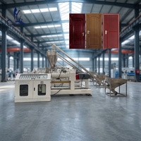 Extrudeuse entièrement automatique à double vis à rotation inverse pour profilés, planches et feuilles en HDPE, UPVC, PE, PVC, WPC et bois, rapport L/D 28:1, 39 tr/min