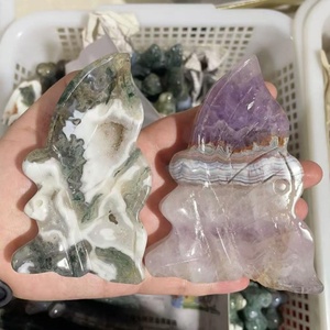 Precio al por mayor artesanías de piedras preciosas talladas a mano amatista natural ágata de encaje musgo ágata Hada espeleología para Decoración - Product Image 1