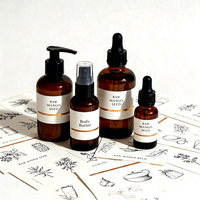 Étiquettes autocollantes personnalisées imperméables pour emballages cosmétiques, étiquettes rondes imprimées avec logo, autocollants pour bouteilles