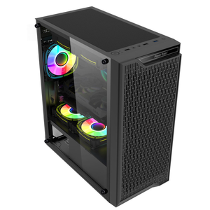 Hurricane Beast New Case <span class=keywords><strong>Computer</strong></span> ARGB <span class=keywords><strong>CPU</strong></span> Ventilador de refrigeración Gabinete MATX ITX Mid Tower 120MM Fan <span class=keywords><strong>Gaming</strong></span> PC Case con fuente de alimentación - Product Image 3