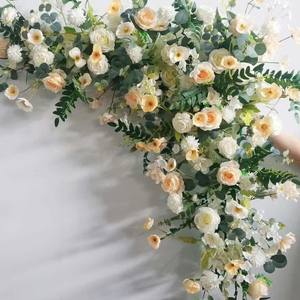 Nouvelle guirlande de fleurs artificielles en soie pour mariage, style forêt, pour décoration d'allée, fleurs suspendues, embellissements de toile de fond, accents décoratifs - Product Image 1
