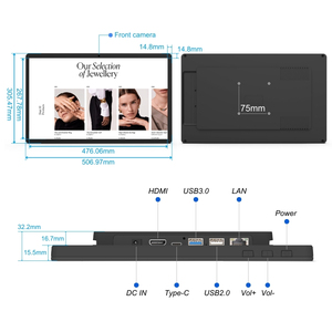 21.5 inch eled kỹ thuật số biển màn hình với Full HD PoE wifi6 Android 14 cho thang máy phương tiện truyền thông và thương mại Wall Mount - Product Image 6