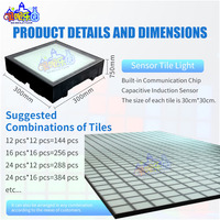 Piso de Baile LED Interactivo con Temática Multijuego Personalizable, Fácil Instalación, Material ABS, Alto CRI 85, para Juegos Activos en Interiores