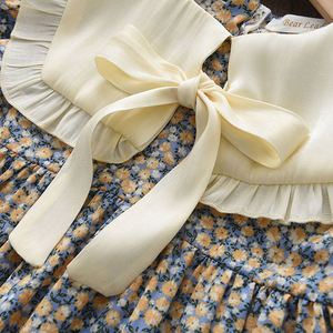 Abito Estivo Hanou con Maniche a Sbuffo, Gonna a Vita Alta, Colletto Floreale, Vestito da Festa per Ragazze Adolescenti, Moda <span class=keywords><strong>Bambina</strong></span>, Vendita Calda - Product Image 3