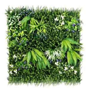 Painel de plantas de parede sintéticas P4 para jardim vertical, cenário verde, planta de grama artificial para decoração de paredes