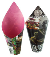 Plantes de beauté imprimées enveloppe de pot en plastique de rose grimpante/manchon de fleur de rose