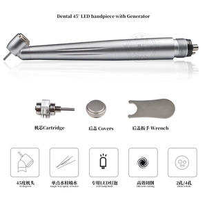 หัวกรอฟัน LED ไร้เงา ความเร็วสูง แบบ 45 องศา สำหรับฟันที่มีการเสียหาย หัวกรอแบบวงกลม 5 หัวไฟ  หัวกรอพิเศษ - Product Image 3