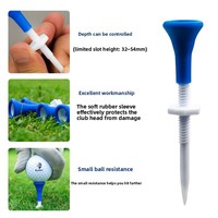 Marqueurs de balle de golf réglables Efunist HYT-10 en plastique bleu 83 mm, écologiques et durables, accessoires de golf pour golfeurs