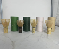 Fouet à Matcha en Bambou Artisanal Traditionnel de Haute Qualité, Couleur de Cordon et Breloque Personnalisables, Accessoire pour Kit de Matcha