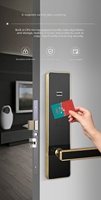 Sistema de Cerradura Inteligente para Hotel, Desbloqueo con Tarjeta RFID, Manija sin Llave, Cerradura Electrónica de Embutir, Acero Inoxidable, Software Gratuito para Apartamentos