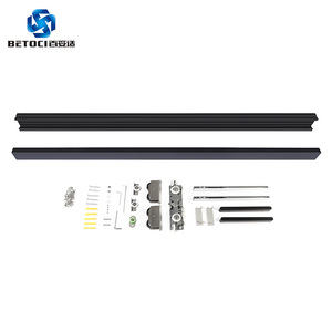BETOCI Fully Concealed Trackless Sliding Door Hardware Aluminum Frame Invisible Track Partition Door Interior Use - Product Image 2