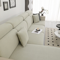 Salon maison housse meubles LShape sectionnel housse de canapé élastique extensible daim velours housse de canapé housse de coussin