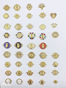 BMZ 2025 IP Ion Chapado en oro real Completado Virgen María Colgante 25 artículos Pulsera/Collar Encantos María Colgante - Product Image 3