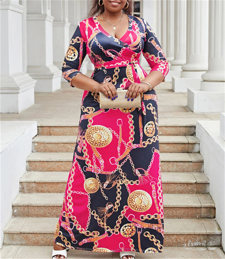 knee length dresses for ladies Elegant Dashiki Print Long Bodycon Dress for Special Occasions W250212 –  Afrinspiration