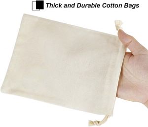 Sac à poussière en coton biologique de luxe pour bijoux, avec cordon de serrage, de haute qualité, logo personnalisé imprimé, pochette cadeau en coton mousseline - Product Image 2
