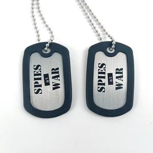 사용자 정의 개 액세서리 로고 ID 태그 빈 목걸이 개 태그 레이저 단어 스테인레스 스틸 금속 핀 실버 HD 천사 날개 - Product Image 3