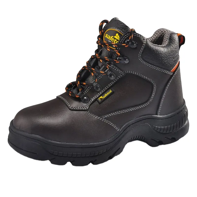 Botas de soldadura zapatos de seguridad con cubierta para hombre zapatos de seguridad de cuero resistentes al calor de alta calidad para minería