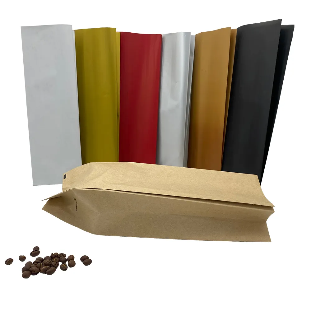 Colorful Side Gusset Heat Seal Mylar Aluminum Foil Tea Packets Tea Bag Coffee Customized Coffee Bags