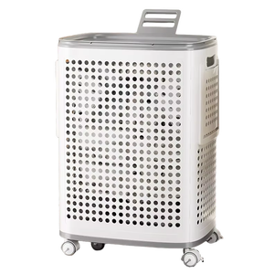 Cesta de Almacenamiento Plegable de Gran Capacidad, con Ruedas, Ecológica, de Plástico, para <span class=keywords><strong>Ropa</strong></span> <span class=keywords><strong>Sucia</strong></span>, Tipo Vertical, para <span class=keywords><strong>Baño</strong></span> o <span class=keywords><strong>Armario</strong></span> - Product Image 1