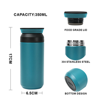Termo de Acero Inoxidable 304 Personalizado, Doble Pared, Aislado al Vacío, Estilo Japonés, Botella de Agua de 350 ml/500 ml, Aislamiento Térmico de 6 a 12 Horas