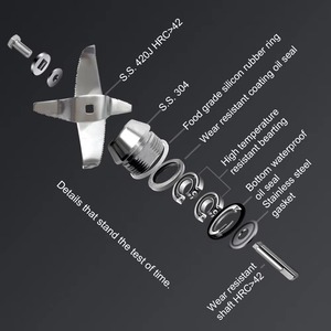 Máy xay sinh tố điện và máy trộn trái cây Máy xay sinh tố nấu ăn sức khỏe Máy ép trái cây hộ gia đình Máy xay sinh tố 2 trong 1 cốc đôi - Product Image 6