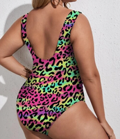 Maillot de bain une pièce grande taille imprimé léopard, style monokini, pour le carnaval de Jouvert, avec découpes, logo personnalisé, fabrication OEM, vente en gros, 4XL