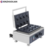 Nouvelle machine à beignets entièrement automatique XINZHUOLIAN, machine électrique miniature, acier inoxydable 304, revêtement antiadhésif, économie d'énergie