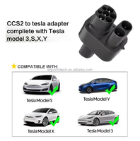 Adaptateur de chargeur EV JET CCS2 vers NACS JCTCN500 250A 1000V DC Combo2 vers Tesla avec nouvelle prise et connecteurs EV