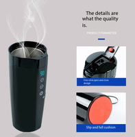 Chauffe-Eau de Voiture 12V/24V Intelligent, Tasse Isotherme Électrique avec Affichage Digital, Bouilloire Universelle pour Voiture