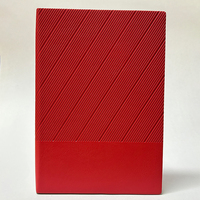 Cuaderno A5 de Tapa Dura de PU con Grabado Diagonal, 100 Hojas, Borde Pulverizado y Colgante, Ideal para Regalo Corporativo