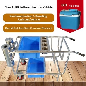 <span class=keywords><strong>Carrello</strong></span> per Inseminazione Artificiale e Allattamento Suini in Acciaio Inossidabile per Veterinaria - Product Image 3